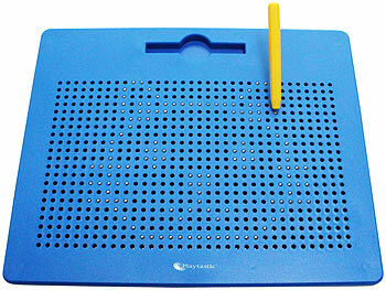 Playtastic Magnetische Reise-Zeichentafel, Stift & Vorlagen, 31 x 25,5 cm, blau