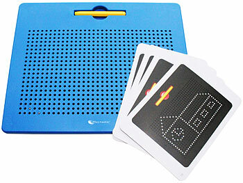 Playtastic Magnetische Reise-Zeichentafel, Stift & Vorlagen, 31 x 25,5 cm, blau