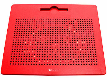 Playtastic 2er-Set magnetische Reise-Zeichentafeln, Stift & Vorlagen, rot & blau