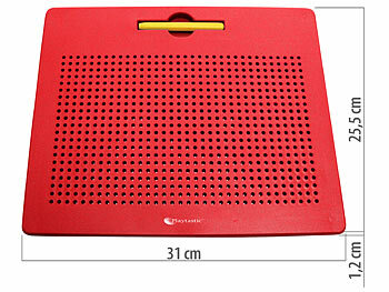 Playtastic 2er-Set magnetische Reise-Zeichentafeln, Stift & Vorlagen, rot & blau