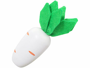 Playtastic 25-teiliges Sortierspielzeug "Farm" aus Holz, mit Tieren und Pflanzen