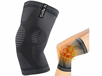 Kniebandage Fitness: Speeron Knie-Kompressionsbandage, Größe XL, für Laufen, Joggen und mehr