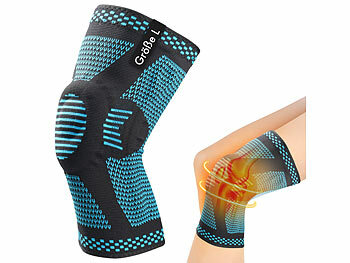 Speeron 2er-Set komprimierte Kniebandagen,Größe L,mit Gel-Pads&Stabilisatoren