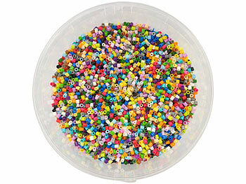 Playtastic 30.000 bunte Bügelperlen im Eimer, in 22 Farben