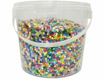 Playtastic 30.000 bunte Bügelperlen im Eimer, in 22 Farben