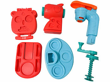 Playtastic 51-teiliges Knete-Set, Eis-, Nudel- & Burgermaschine