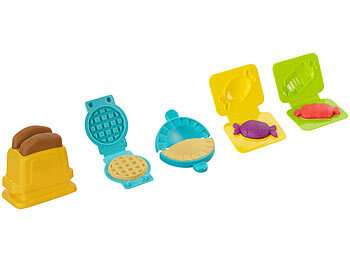 Playtastic 51-teiliges Knete-Set, Eis-, Nudel- & Burgermaschine
