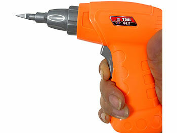 Playtastic Mosaik-Steckspiel mit elektrischer Bohrmaschine, inklusive Koffer