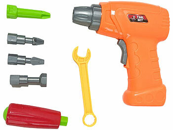 Playtastic Mosaik-Steckspiel mit elektrischer Bohrmaschine, inklusive Koffer