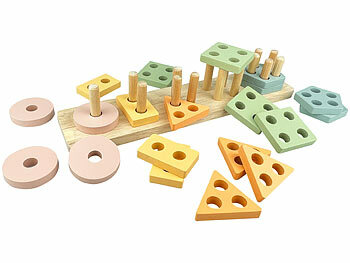 Playtastic Stapel- & Sortierspielzeug-Set, ab 1 Jahr, pastellfarben