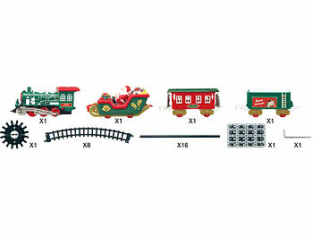 Playtastic Batteriebetriebener Zug für Weihnachtsbaum, mit Sound & Licht-Effekten
