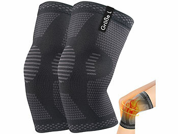 Ginocchiere Sportive A Compressione IZOSEN (Confezione Da 2, Nero, Taglia XL) Per Corsa, Palestra E Jogging