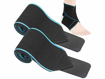 Bandagen Füße: Speeron 2er-Set flexible Sprunggelenkbandagen, für rechtes & linkes Fußgelenk