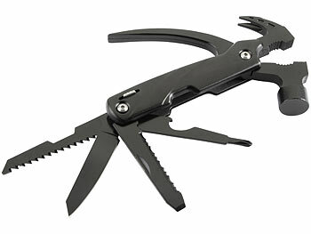 Semptec 12in1 Multitool-Mini-Hammer, Camping-Zubehör, inkl. Nylonhülle