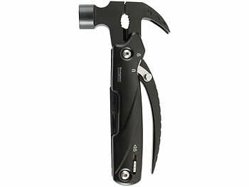 Semptec 12in1 Multitool-Mini-Hammer, Camping-Zubehör, inkl. Nylonhülle