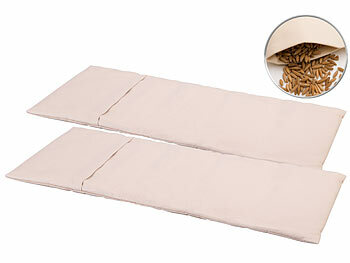 Nacken-Wärmekissen: newgen medicals 2er-Set Körner-Wärmekissen für Mikrowelle, 100 % Weizen, 20 x 50 cm 