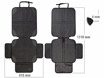 Autositz-Schutzunterlage mit Netztaschen