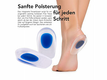 newgen medicals 8 Paar Fersensporn-Gel-Einlagen mit Fersenkissen, Größe 40 - 45 