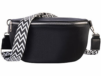 Geldgürtel-Tasche: Xcase Bauchtasche aus Kunstleder, mit breitem Gurt, 30 x 16 x 10 cm 