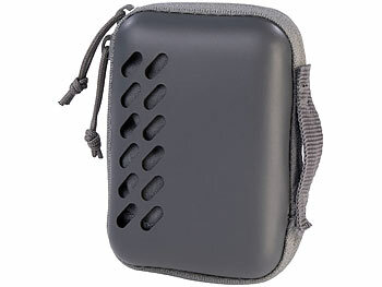 PEARL Mikrofaser-Handtuch, schnell trocknend, 30 x 60 cm, Tasche, anthrazit
