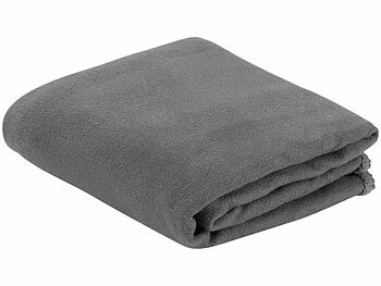 PEARL Mikrofaser-Handtuch, schnell trocknend, 30 x 60 cm, Tasche, anthrazit