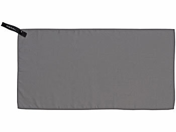 PEARL Mikrofaser-Handtuch, schnell trocknend, 30 x 60 cm, Tasche, anthrazit