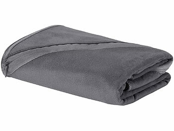 PEARL Mikrofaser-Handtuch, schnell trocknend, 140 x 70 cm, Tasche, anthrazit
