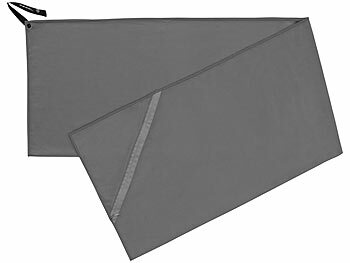 PEARL Mikrofaser-Handtuch, schnell trocknend, 140 x 70 cm, Tasche, anthrazit