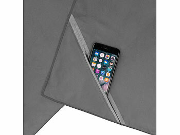 PEARL Mikrofaser-Handtuch, schnell trocknend, 200x100 cm, Tasche, anthrazit