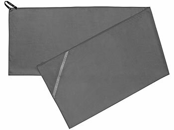PEARL Mikrofaser-Handtuch, schnell trocknend, 200x100 cm, Tasche, anthrazit