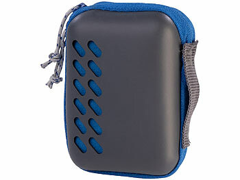 PEARL Mikrofaser-Handtuch mit Tasche, schnell trocknend, 30 x 60 cm, blau