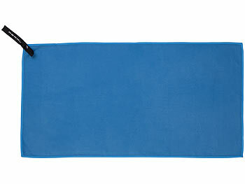 PEARL Mikrofaser-Handtuch mit Tasche, schnell trocknend, 30 x 60 cm, blau