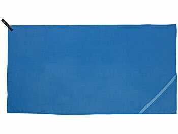 PEARL Mikrofaser-Handtuch mit Tasche, schnell trocknend, 140 x 70 cm, blau 