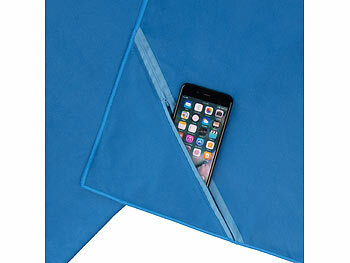 PEARL 2er-Set Mikrofaser-Handtücher, schnell trocknend, anthrazitund blau 