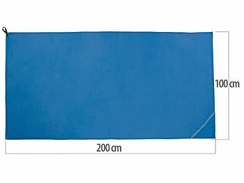 PEARL 2er-Set Mikrofaser-Handtücher, schnell trocknend, anthrazitund blau 