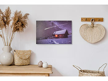 Weihnachts-Wandbild mit Licht