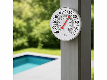 infactory 2er-Set Bimetall-Thermometer für innen & außen, Temperatur in °C & °F