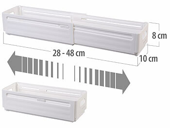 verstellbare Aufbewahrungsboxen für Haushalt und Küche 