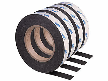 Magnetklebeband stark: AGT 2er-Set Selbstklebendes A+B Magnetband, zuschneidbar, je 6m + 6m, 15mm