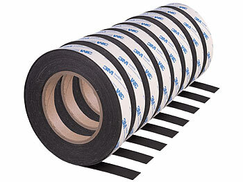 Magnetklebeband stark: AGT 4er-Set Selbstklebendes A+B Magnetband, zuschneidbar, je 6m + 6m, 15mm 