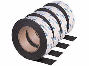 Metallband magnetisch: AGT 4er set Selbstklebendes Metallband für Magnethaftung, 6m x 35mm, zusch