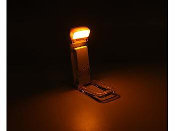 PEARL 2er-Set klappbare Akku-LED-Leselampen mit Clip, 200 mAh, dimmbar