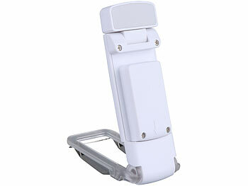 PEARL 2er-Set klappbare Akku-LED-Leselampen mit Clip, 200 mAh, dimmbar