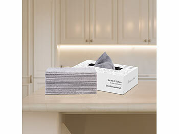 Rosenstein & Söhne 2er-Set Boxen mit je 20 Tüchern für Auto und Haushalt, 25 x 25 cm