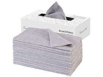 Rosenstein & Söhne 2er-Set Boxen mit je 20 Tüchern für Auto und Haushalt, 25 x 25 cm