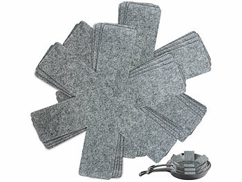 Topf-Pfannen-Trenner: Rosenstein & Söhne 10er-Set Pfannenschoner aus Filz, Ø 32 cm, waschbar, anthrazit