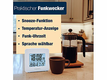 Funk-Wecker mit Thermometer