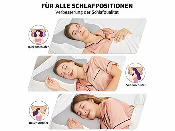 Bauch-, Rücken- und Seitenschläferkissen