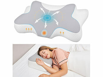 Kissen: newgen medicals Memory-Foam-Kopfkissen für Seiten-, Rücken- und Bauchschläfer