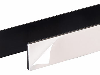 infactory 2er-Set Handtuchhalter, ohne Bohren, selbstklebend, 37 cm, schwarz